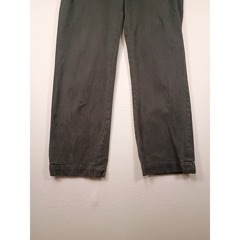 Dark Academia Banana Republic Mens 31x30 Gray Plaid Cotton Chino Pants Trousers - Picture 9 of 10